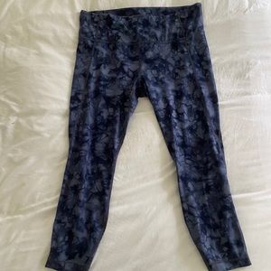 Athleta Blue Tie Dye Leggings